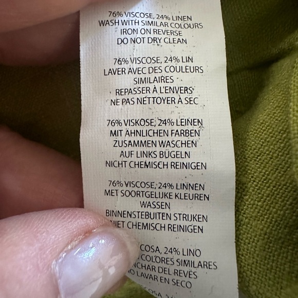 Nasty Gal Lime Green Linen Split Hem Pelmet Skirt - Picture 8 of 11